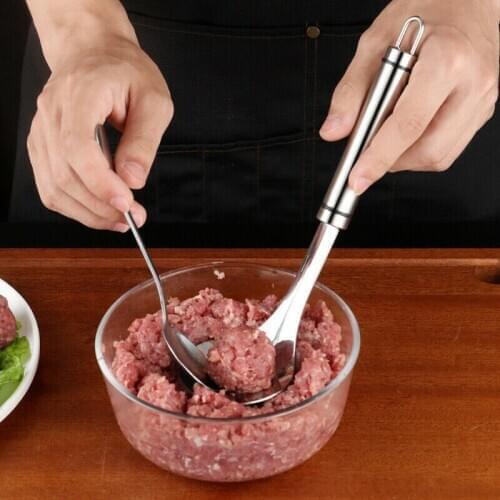 Convenient Meatball Maker Stainless Steel Stuffed Meatball Clip DIY Fish Meat Rice Ball Maker 24 x 6.5 CM