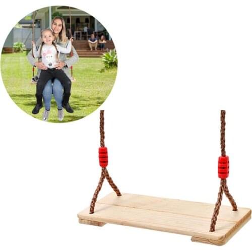 Outdoor Toys Kids Swing Seat Wooden Tree Swing Chair For Indoor Outdoor Adults Children Garden With Height Adjustable