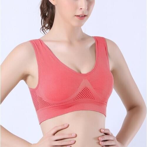 Women Sport Bras Shirt Fitness Running Vest Underwear Padded Bra Crop Sport Top Underwear Wireless Push Up Brassiere