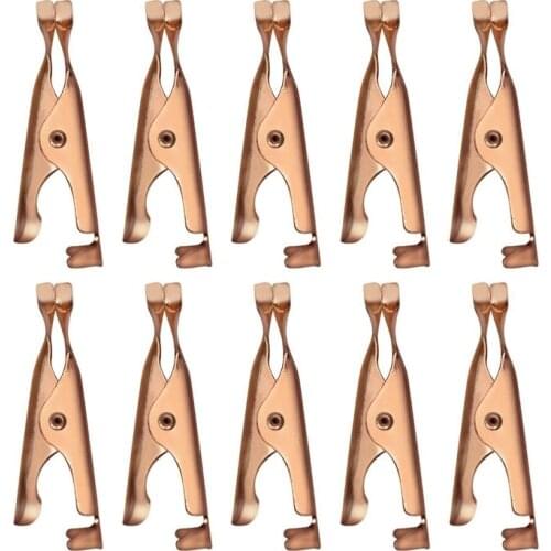 1-5PCS Mini Metal Alligator Clip Copper Tag Remover Face Acne Pimple Remover Alligator clip Portable Safety Clip Set