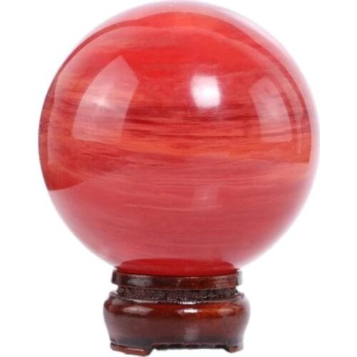 100mm Asia red quartz ball high quality feng shui home decoration ball preferred