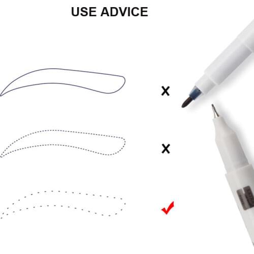 2pc/lot Tattoo Surgical Marker Pen with Meauring Ruler for Semi Permanent Makeup Eyebrow Lip Microblading Positioning Tools