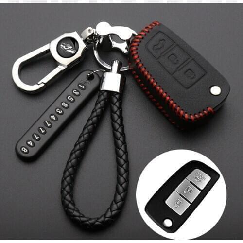 3 button Leather Key Cover for Nissan Qashqai J11 X-trail Murano Maxima Tiida Altima Quest Juke Geniss Case Shell Keychain