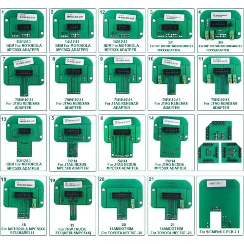 Full 22 Pcs Probes Adapter LED Frame ECU RAMP Adapters 12V For KTAG KESS 100 Fgtech Dimsport Probe Set Diagnostic Instrument