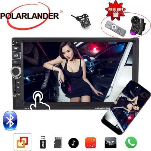 7''2Din Car Radio Bluetooth Stereo MP5 FM/TF/USB/AUX Mirror Link for Android GPS