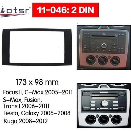 Car Radio frame Audio Fascia For FORD Focus II, C-Max 2005+ Car Stereo Radio Fascia Panel Installation Adapter DVD player Frame