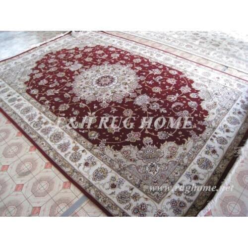 Free shipping 6'X9' 160 Line Wool and silk Oriental Persian carpet handmade rug