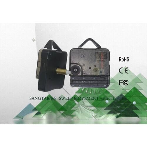 FREE SHIPPING sweep movement with hanger 16.5mm ,50pcs/lot, for wall clock, wholsale, with 3 hands+rubber+washer+ring