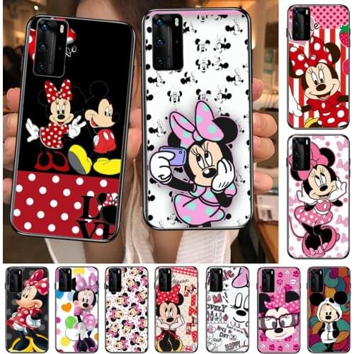 Every Minnie Mouse Phone Case For Huawei P40 p30 P20 10 9 8 Lite E Pro Plus Black Etui Coque Painting Hoesjes comic fas
