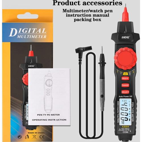 A3004 Digital Multimeter Pen Type 4000 Counts With Non Contact AC/DC Voltage Resistance Diode Continuity Tester Tool