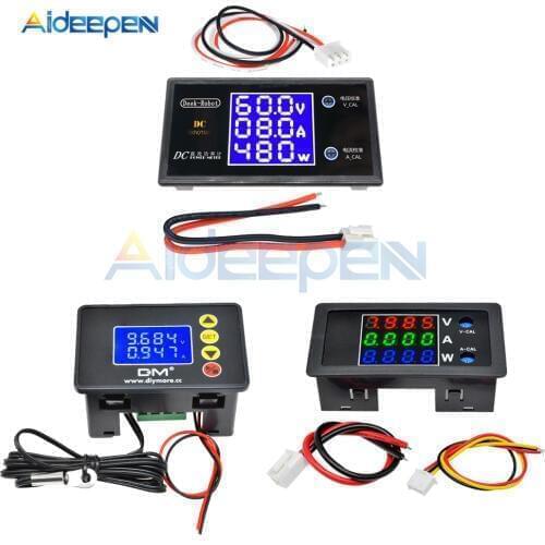 DC 0-100V 10A LCD Display Digital Voltmeter Ammeter Wattmeter Voltage Current Power Meter Volt Detector Tester 12V 24V 36V 1000W