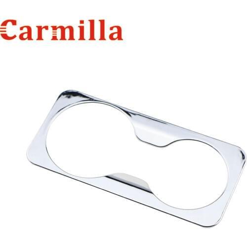 Carmilla ABS Chrome Front Back Water Cup Decorative Trim Cover Sticker For Kia Sportage R 2012 2013 2014 2015 accessories