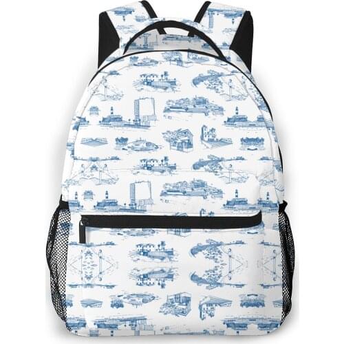 OLN Women Backpack Kids School Bag for Teenage Girls Panels Bosporus Flax Toile Laptop Notebook Bagpack Travel Back Pack 2021