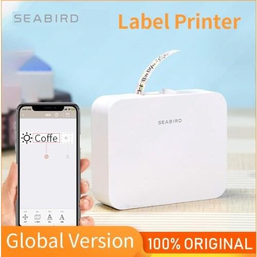 Global Version Xiaomi SEABIRD Printer Label Name Printers Portable Maker BT Pocket Printer No Ink Needed Type-C For Home Office