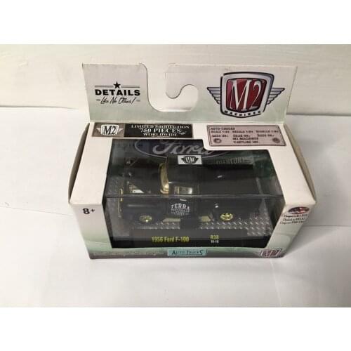 M2 1/64 1956 Ford F-100 Chase Diecast Collection of Die-casting Simulation Alloy Model Car Children Toys