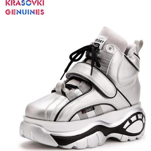 Krasovki Genuines Sneakers Women Autumn Winter Dropshipping Increase Height Shoes High Top Thick Bottom Fashion Casual Shoes