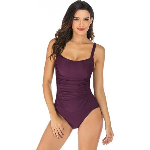 Summer New Swimsuit Women Backless Sexy Sports Solid Color Sling One Piece Swimsuit Women