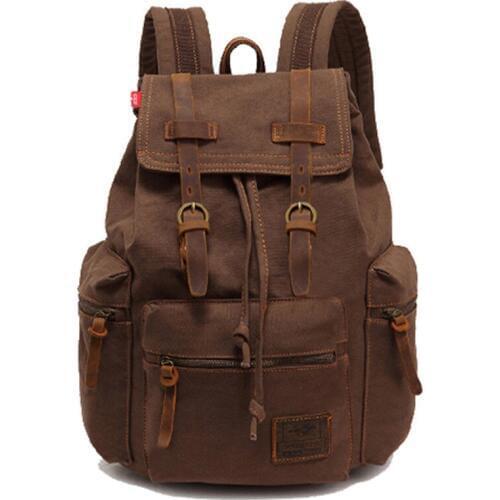 Fashion men school backpack vintage canvas backpacks school bags men travel bag large capacity travel laptop backpack mochila