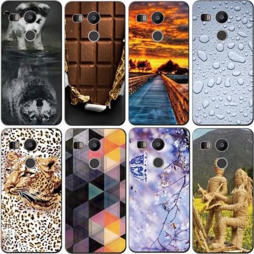 For LG NEXUS 5X Case Rose Wolf Cute Patterned Cover Soft Silicon Phone Case for lg nexus 5x Top Quality