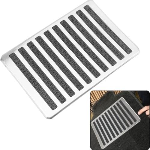 Foot Heel Pedal Auto Interior Floor Mat Patch Driver Car Side Floor Carpet Mats Stainless Steel Plate Carpet Universal