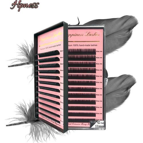 Natural Long Soft Eyelash Extension Individual Eyelash Korea Silk Mink Lashes Premium Eyelashes For Beauty Cosmetic Tools