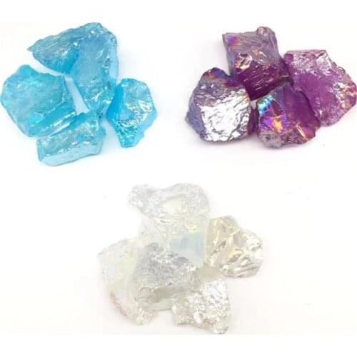 Natural Aura Clear Quartz Rough Stones Carved Raw Gemstone For Sale