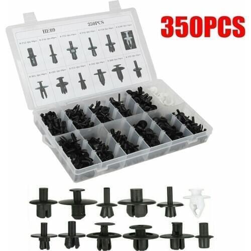 NEW-350Pcs Clip Auto Car Push Retainer Pin Rivet Fastener Trim Panel Moulding Tool