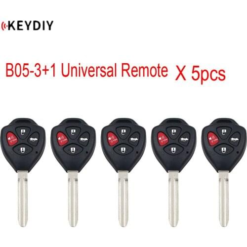 5PCS/LOT, KEYDIY Original Universal B Series Remote Control B05-3+1 KD900K/D900+/URG200/KD-X2 Key Programmer TY Style