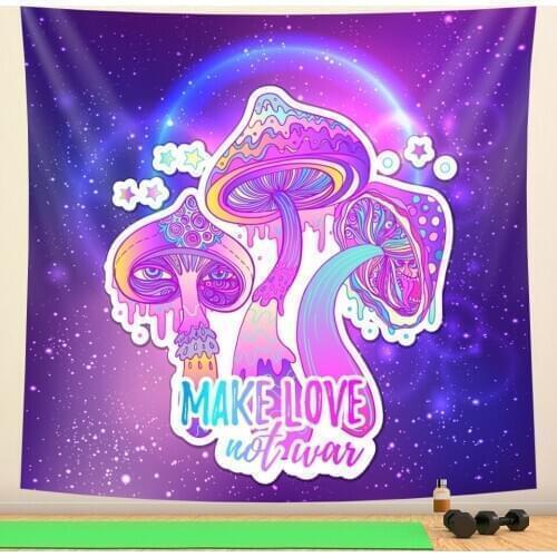 Psychedelic scene plant Mandala tapestry home decoration tapestry bed sheet Hippie Bohemian decorative yoga mat sofa blanket