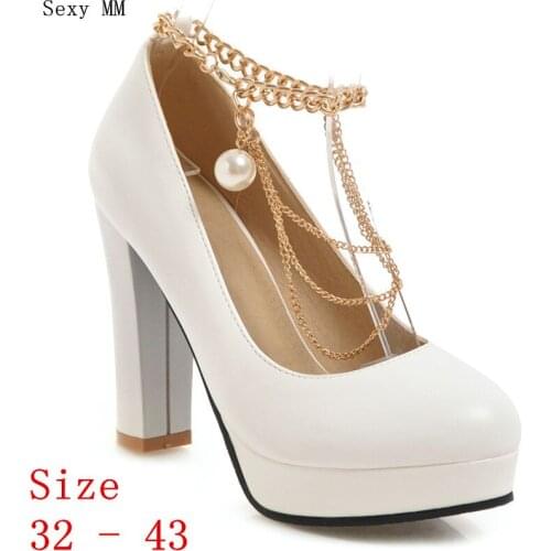 Women High Heel Shoes Platform Pumps Woman High Heels Party Wedding Shoes Kitten Heels Plus Size 32 33 - 40 41 42 43