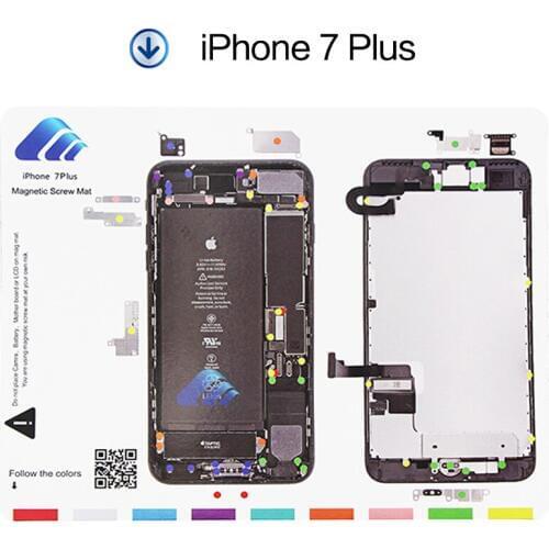 UANME 30 x 24 cm 1 Piece Professional Guide Magnetic Screw Mat for iPhone 7 7plus 6 6s 6plus 5 5s 5c Guide Pad Repair Tools