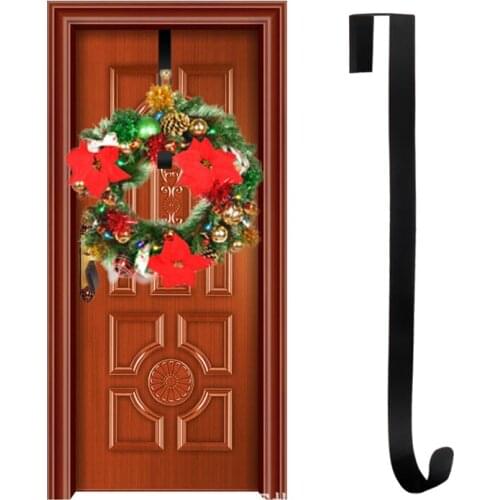 Christmas Wreath Hanger Removable Iron Door Hook Hangers Storage Rack Organizer Xmas Stocking Party Tree Hanging Hooks 38cm
