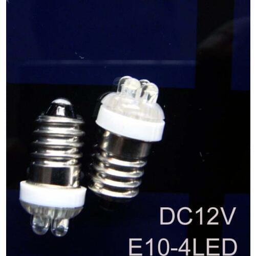 High quality 12v E10 led Dashboard Warning Indicator,12v E10 led Indicator light free shipping 5pcs/lot