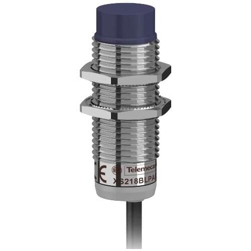 XS218BLPAL2 Inductive sensor XS2 M18 - L53mm - brass - Sn8mm - 12..24VDC - cable 2m