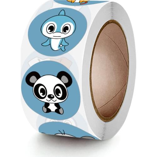 100-500pcs Animals Cat Stickers 1inch new Creative Labels Reward Sticker For School Teacher Kids Stationery Sticker