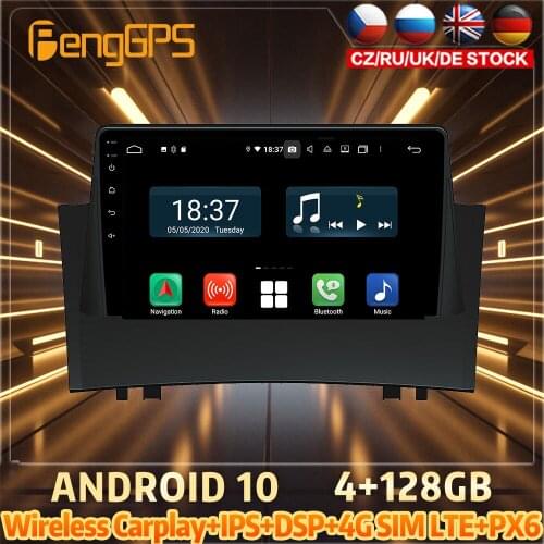 128G Android10 PX6 DSP For RENAULT Megane II 2004 Car DVD GPS Navigation Auto Radio Stereo Video Multifunction CarPlay HeadUnit