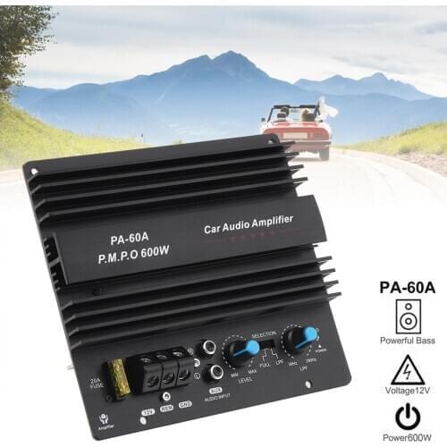 12V 600W Universal Car Audio Amplifier Board Speaker Subwoofer Board Bass Module High Power Mono Channel Lossless Accessories
