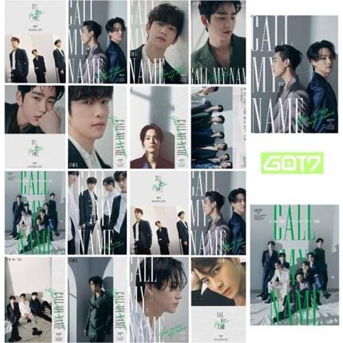 16Pcs/set KPOP GOT7 New Album Call My Name Photo Card Paper Official Made LOMO Photocard