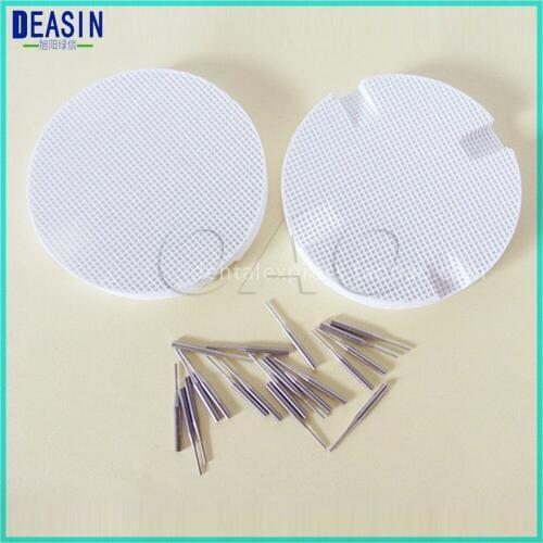2pcs/set Dental Lab Honeycomb Firing Trays with 20 Zirconia Pins 80mm x 10mm