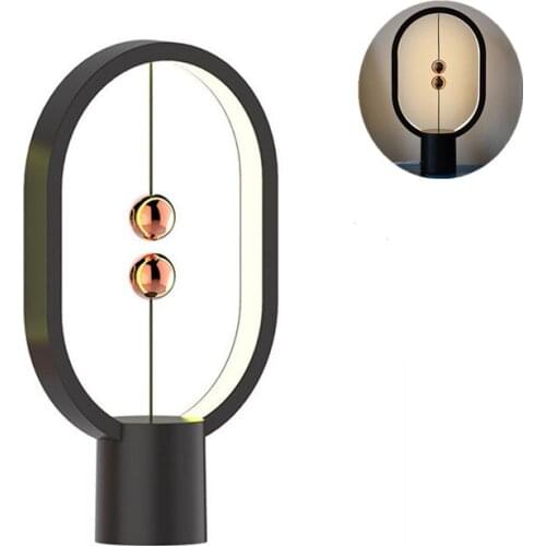 2020 Newest USB PowerDC5V Warm White Mini Heng Balance LED Table Lamp Ellipse Magnetic Mid-air Switch