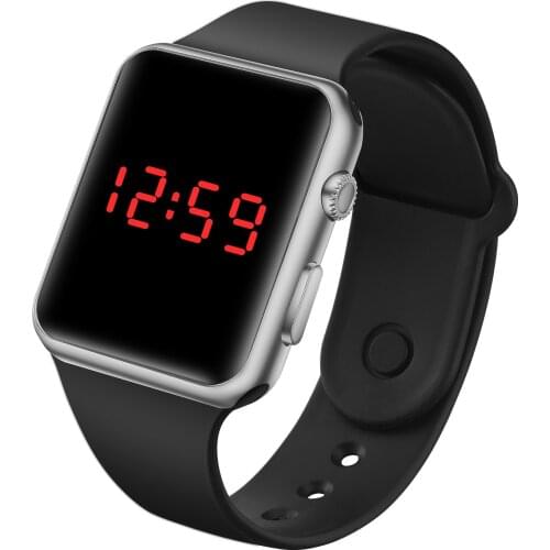 2021 Fashion Sports Digital Watches for Men Silicone Strap LED Squared Gold Digital Watch Women Mens Wristwatch Montre Femme