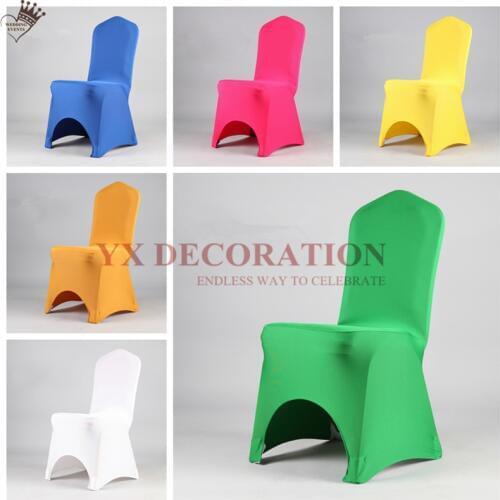 25 Colors Universal Stretch Spandex Chair Cover Lycra Polyester Fabric Wedding Banquet Party Hotel Dining Chair Covers