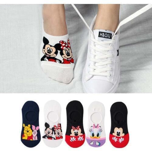 5Pairs/Lot Summer Cartoon Cat Fox rabbit Socks Cute Animal Women Socks Funny Ankle Socks Ladies Cotton invisible socks Dropship