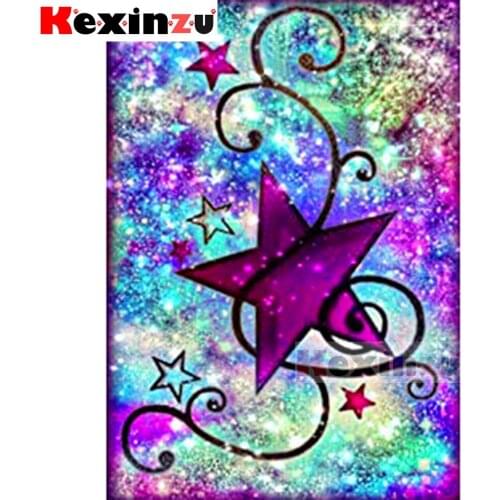 5d diamond painting full Square/Round diamond embroidery-Purple stars-rhinestone DIY mosaic Cross Stitch 3D Home Decor Y0461