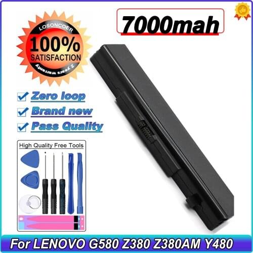 6 Cells Laptop Battery For LENOVO G580 Z380 Z380AM Y480 G480 V480 Y580 G580AM L11M6Y01 L11L6Y01 L11L6F01 L11L6R01 L11N6R01
