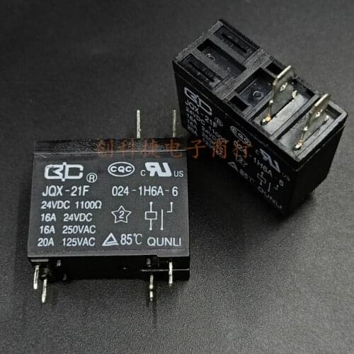 Brand new original Relay JQX-21F 024-1H6A-6 24VDC 16A HF62F-024-1H