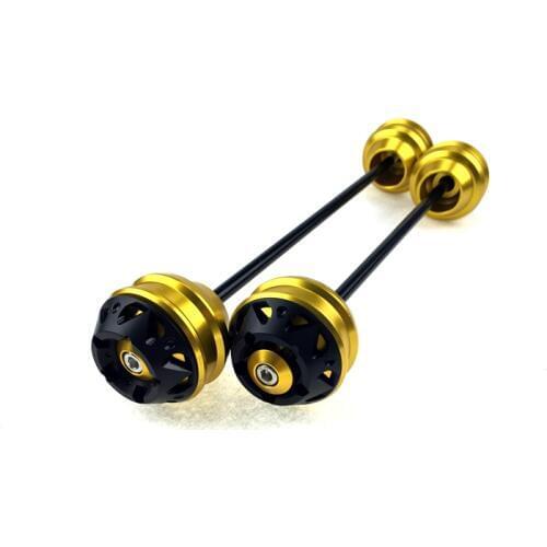 For YAMAHA FZ09 MT09 2014 2015 2016 2017 Motorcycle Front Rear CNC Wheel Axle Fork Crash Protector Slider Stand Screw