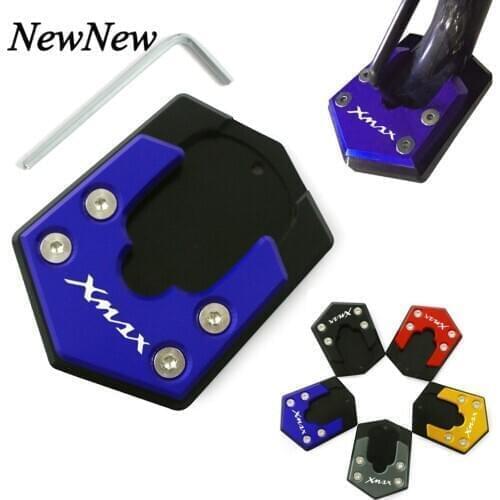 For Yamaha XMAX125 XMAX 300 400 125 250 X-MAX 2017-2021 Motorcycle CNC Side Kickstand Foot Side Stand Enlarge Extension Plate