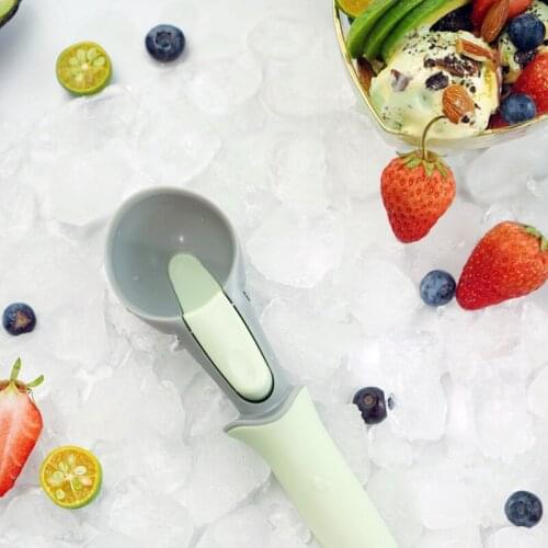 Food Grade ABS Bouncing Ice Cream Scoop Round Ball Spoon Can Be Bomb Type Watermelon Ice Fruit Scoop Kitchen Creative DIY Tools