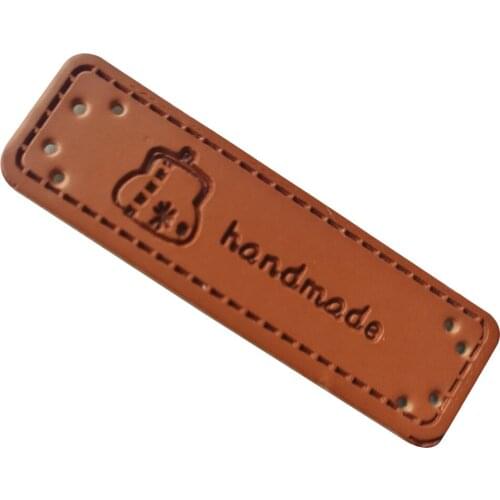 Handbag Name Labels for Clothing Brand Name Tags for Bag Logo Hand Made Leather Label Home Textiles Zakka Leather Accessories
